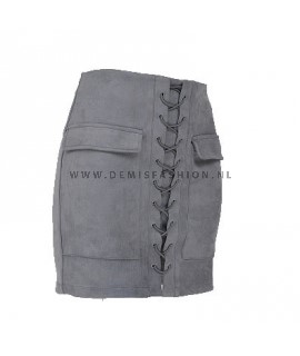 Suede skirt