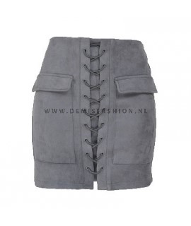 Suede skirt