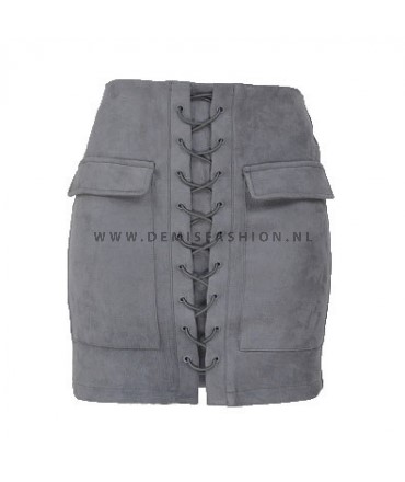 Suede skirt