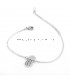 Zilveren ananas armband