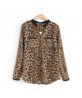 Luipaard print blouse