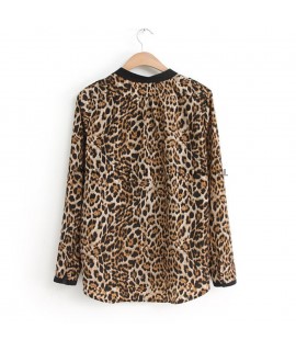 Luipaard print blouse
