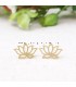 Goudkleurige lotus oorbellen
