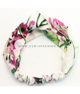 Witte bloemen haarband