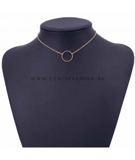 Goudkleurige cirkel choker
