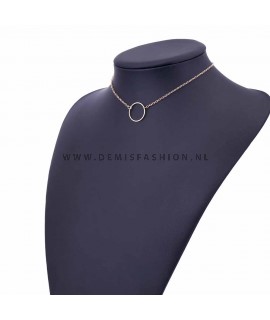 Goudkleurige cirkel choker