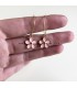 Oorbellen roze bloem