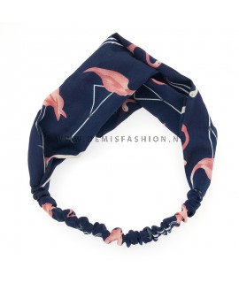 Flamingo haarband blauw
