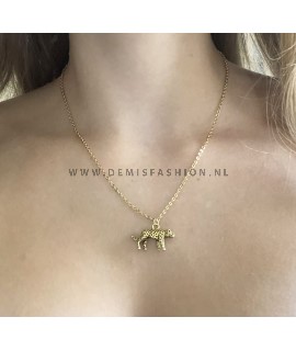 Luipaard ketting goudkleurig